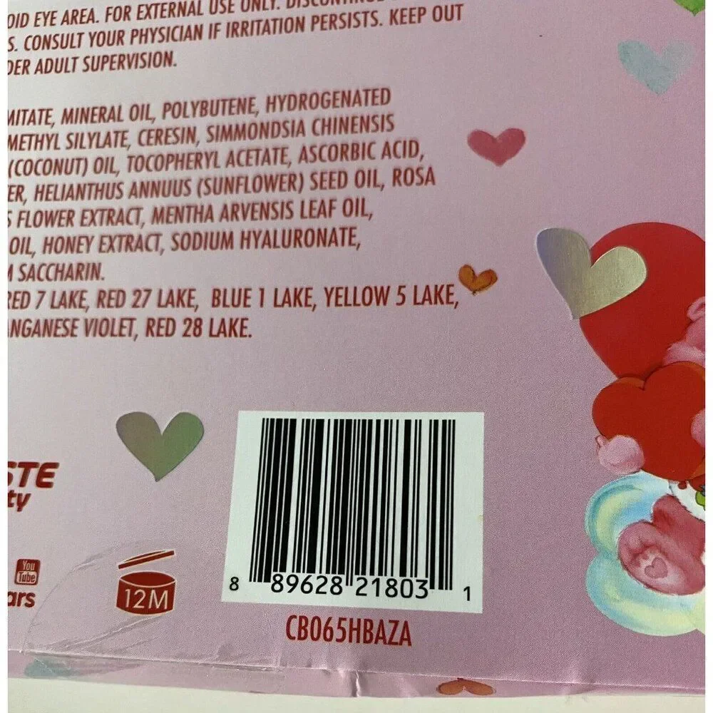 Set‎ Of 4 Taste Beauty CARE BEARS Vitamin E Infused Flavored Lip Oil Valentines